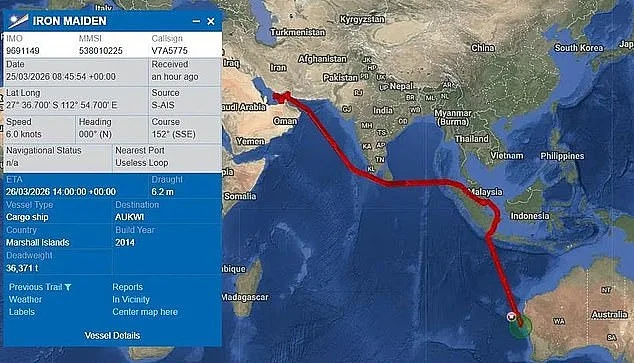 日本货轮冒充“中国船”闯过伊朗封锁线 抵达澳洲