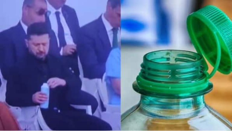 泽连斯基拧个瓶盖,争议大了…..